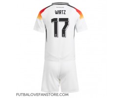 Nemecko Florian Wirtz #17 Domáci Detský futbalový dres ME 2024 Krátky Rukáv (+ trenírky)